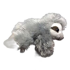 Collective Goods Slap Bracelet Sloth Plush Gray Wrist Hugger Stuffed Animal